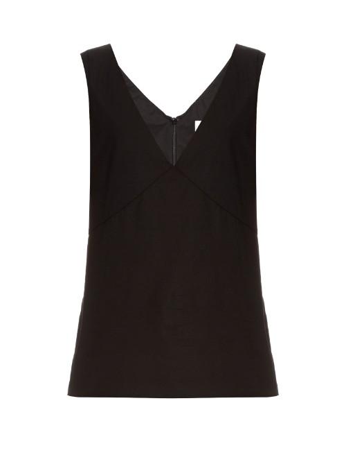 Raey V-neck Cotton-blend Day Top