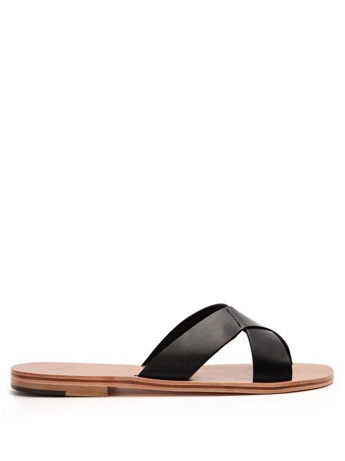 Matchesfashion.com Lvaro - Antonio Leather Sandals - Mens - Black Multi
