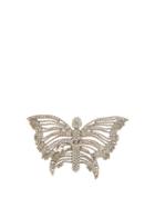 Matchesfashion.com Gucci - Butterfly Crystal-embellished Brooch - Womens - Silver