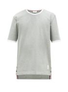 Matchesfashion.com Thom Browne - Step Hem Cotton T Shirt - Mens - Light Grey