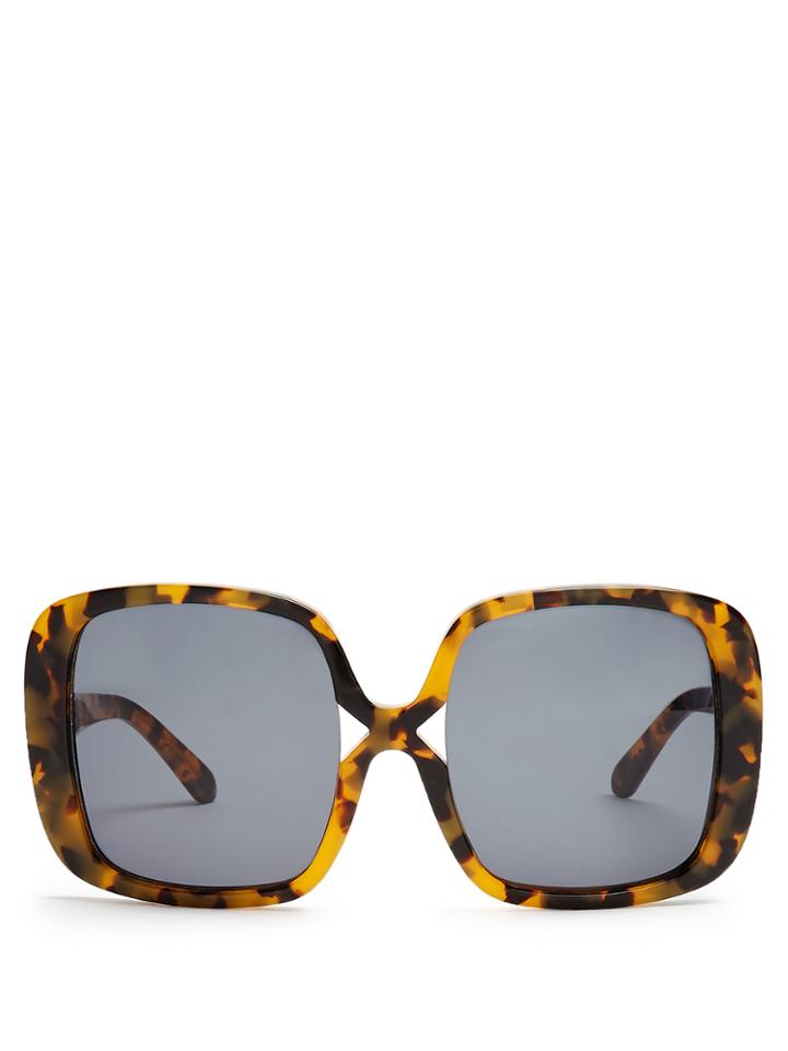 Karen Walker Eyewear Marques Oversized Tortoiseshell Sunglasses