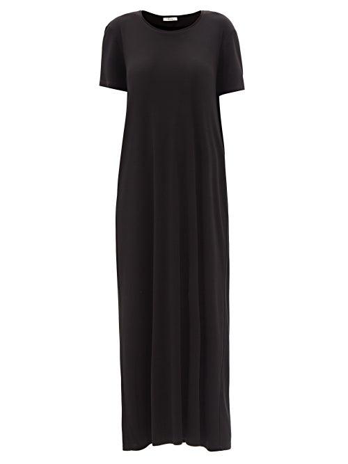 Ladies Rtw The Row - Cetya Tencel-blend Jersey T-shirt Dress - Womens - Black