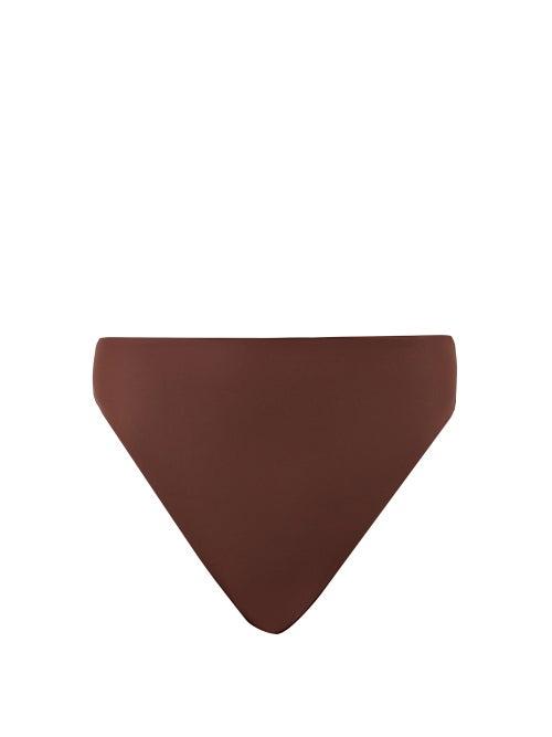 Matchesfashion.com Jade Swim - Incline High-rise Bikini Briefs - Womens - Brown
