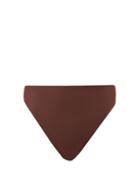 Matchesfashion.com Jade Swim - Incline High-rise Bikini Briefs - Womens - Brown