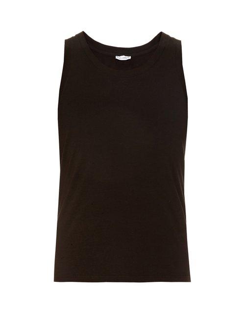 Matchesfashion.com Dolce & Gabbana - Set Of Two Cotton Jersey Vests - Mens - Black