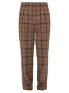 Matchesfashion.com Gucci - Plaid Wool Blend Trousers - Mens - Multi