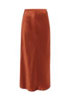 Matchesfashion.com Max Mara Leisure - Alessio Skirt - Womens - Dark Orange