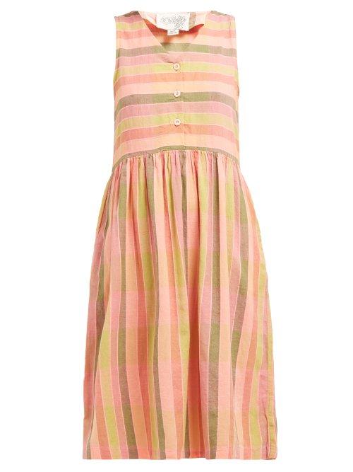 Matchesfashion.com Ace & Jig - Rooney Turnaround V Neck Cotton Dress - Womens - Pink Multi