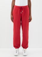 Moncler - Logo-patch Cotton-jersey Track Pants - Womens - Red