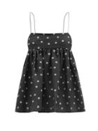 Ladies Rtw Cecilie Bahnsen - Babett Floral-jacquard Cloqu Top - Womens - Black Print