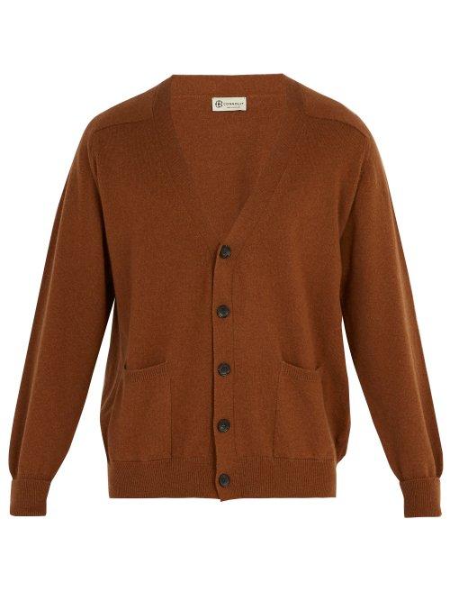 Matchesfashion.com Connolly - V Neck Cashmere Cardigan - Mens - Brown