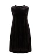 Matchesfashion.com Norma Kamali - Sleeveless Stretch Velvet Midi Dress - Womens - Black