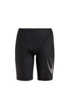 Matchesfashion.com Marine Serre - Logo Printed Cycling Shorts - Womens - Black