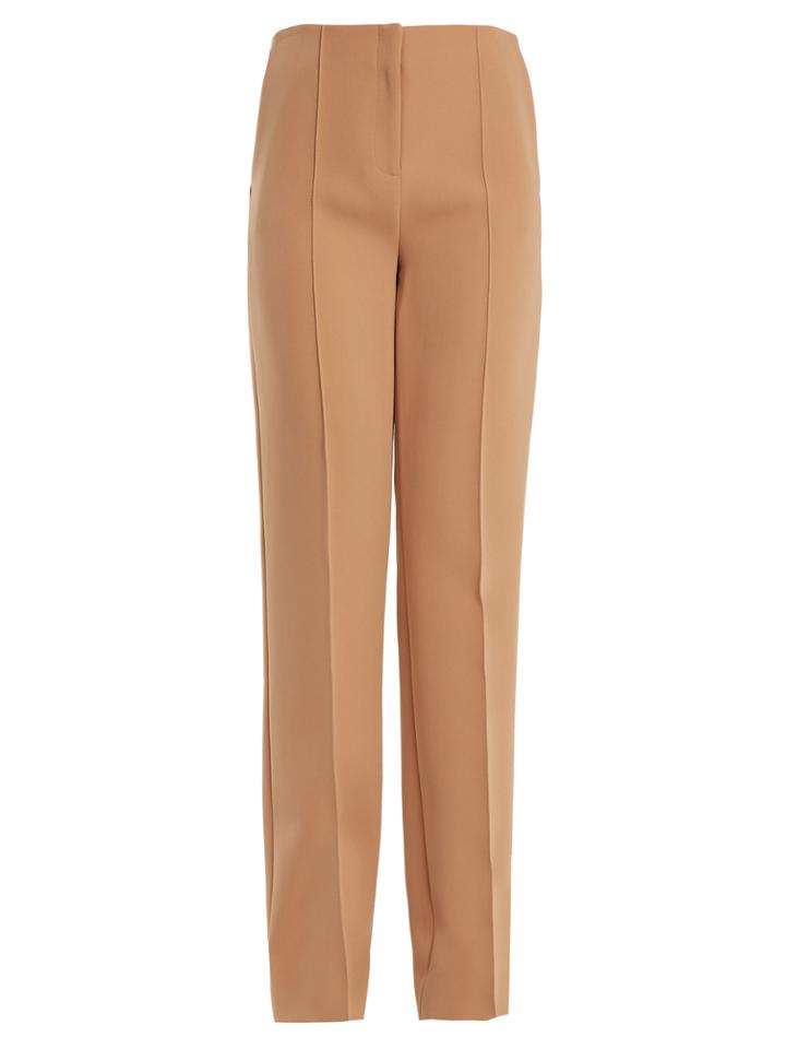 Diane Von Furstenberg High-rise Straight-leg Crepe Trousers