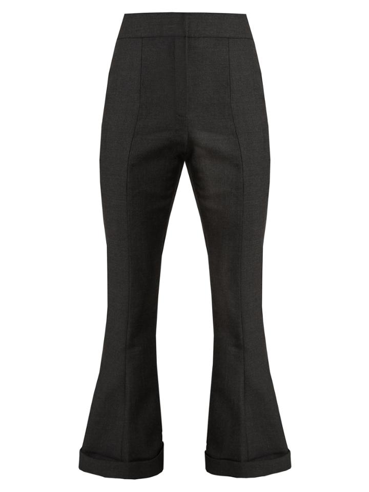 Jacquemus High-rise Kick-flare Wool-blend Cropped Trousers