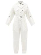 Isabel Marant - Florine Cotton-sateen Jumpsuit - Womens - Ivory