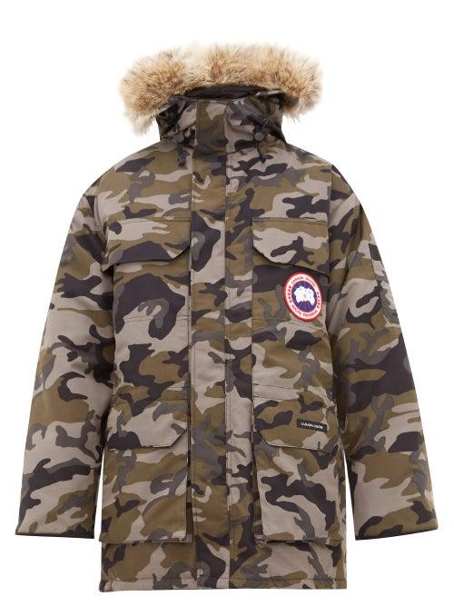 Matchesfashion.com Canada Goose - Expedition Camouflage Print Fur Trim Parka - Mens - Grey