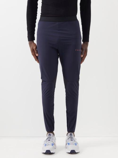 Falke Ess - Logo-print Stretch-jersey Track Pants - Mens - Navy