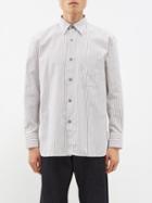 Sunflower - Alan Patch-pocket Striped Cotton Shirt - Mens - Off White