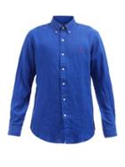 Polo Ralph Lauren - Logo-embroidered Linen Shirt - Mens - Dark Blue