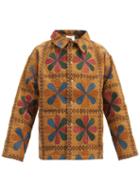 Matchesfashion.com Bode - Tableau Embroidered Cotton-cloqu Jacket - Mens - Beige