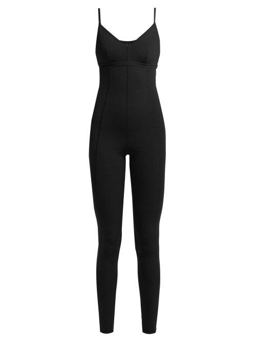 Matchesfashion.com The Upside - Stretch Jersey V Neck Unitard - Womens - Black