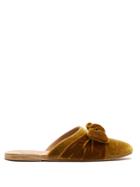 Ancient Greek Sandals Pasoumi Bow Velvet Backless Flats