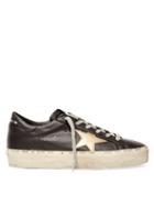Matchesfashion.com Golden Goose Deluxe Brand - Hi Star Low Top Leather Trainers - Womens - Black Gold