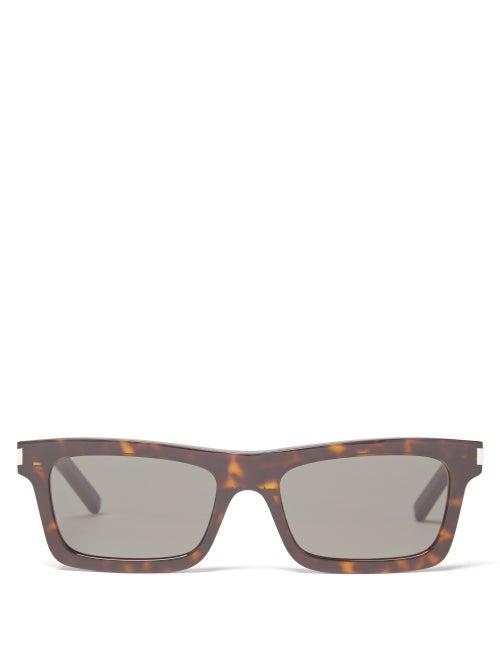 Saint Laurent - Betty Square Tortoiseshell-acetate Sunglasses - Womens - Brown Multi