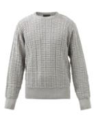 Mens Rtw Givenchy - 4g-jacquard Cotton-blend Sweater - Mens - Grey