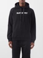 Burberry - Andsell Logo-print Cotton Hooded Sweatshirt - Mens - Black
