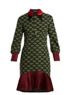Matchesfashion.com Undercover - Eye Print Reversible Silk Dress - Womens - Green Multi