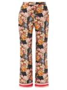 Matchesfashion.com Borgo De Nor - Eden High-rise Floral-print Silk Trousers - Womens - Black Multi