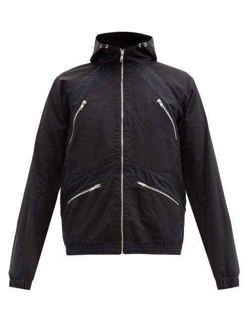 Matchesfashion.com Arnar Mar Jonsson - Hooded Zipped Twill Track Jacket - Mens - Black
