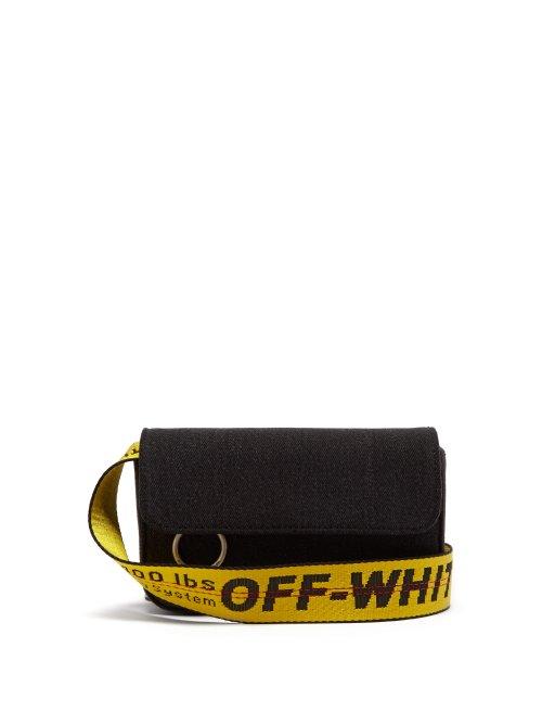 Matchesfashion.com Off-white - Industrial Strap Denim Cross Body Bag - Mens - Black
