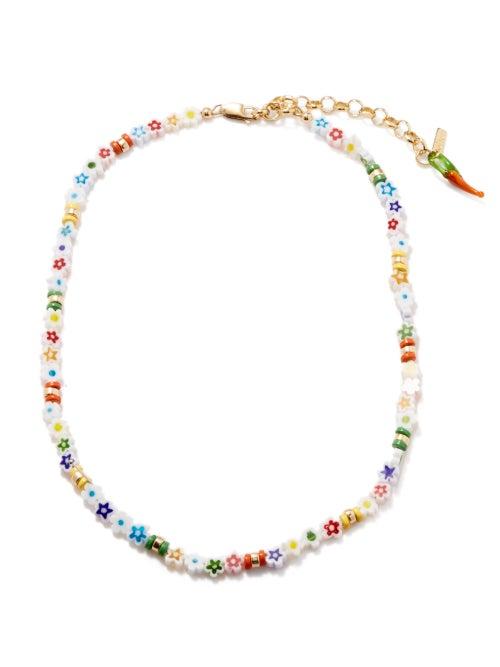 Liou - Fili Enamel, Glass & 14kt Gold-plated Necklace - Mens - Multi
