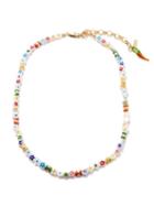 Liou - Fili Enamel, Glass & 14kt Gold-plated Necklace - Mens - Multi