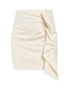 Matchesfashion.com Isabel Marant - Lefly Asymmetric Ruffle Mini Skirt - Womens - Cream