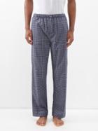 Derek Rose - Braemer Checked Cotton Pyjama Trousers - Mens - Blue Multi