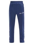 Matchesfashion.com Palm Angels - Logo-print Jersey Track Pants - Mens - Blue