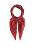 Matchesfashion.com Acne Studios - Violett Paisley-print Cotton-blend Poplin Scarf - Womens - Red