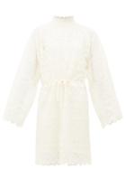 Matchesfashion.com Gucci - Gg Cotton-blend Chantilly-lace Dress - Womens - Ivory