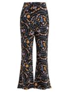 Matchesfashion.com See By Chlo - Floral Print Crepe Trousers - Womens - Black Multi