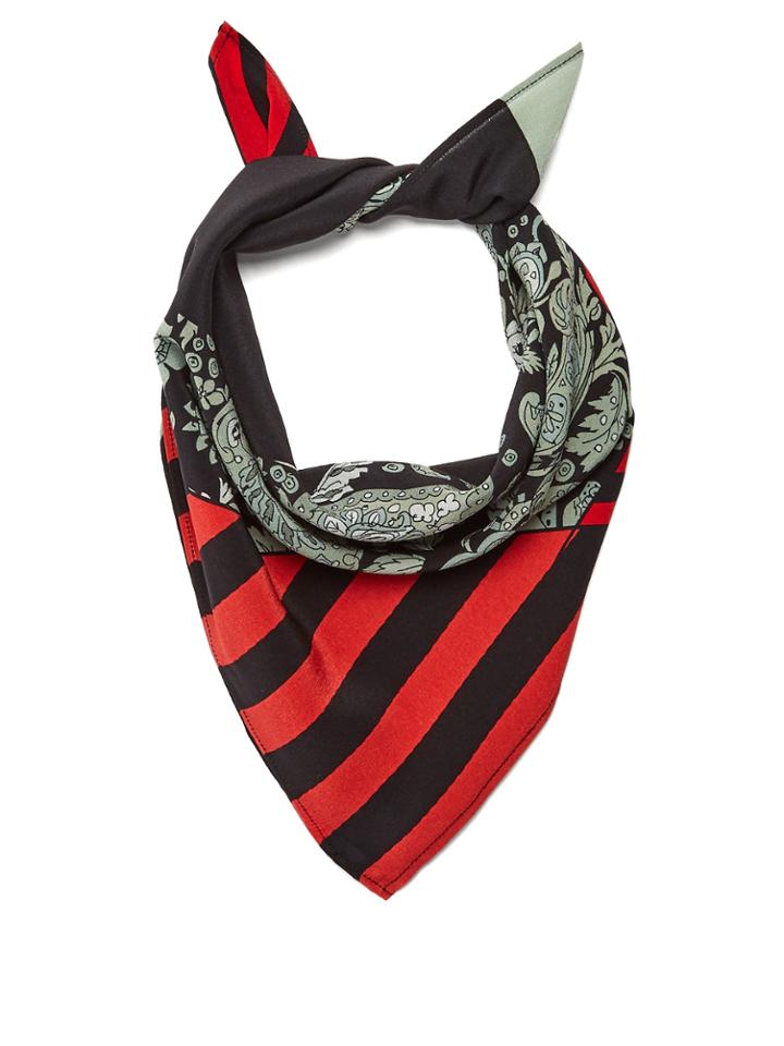 Rockins Graphic Paisley-print Bandana Silk Scarf