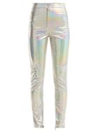 Balmain High-rise Skinny Hologram Trousers