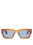 Jacques Marie Mage - Walker Square Acetate Sunglasses - Mens - Brown