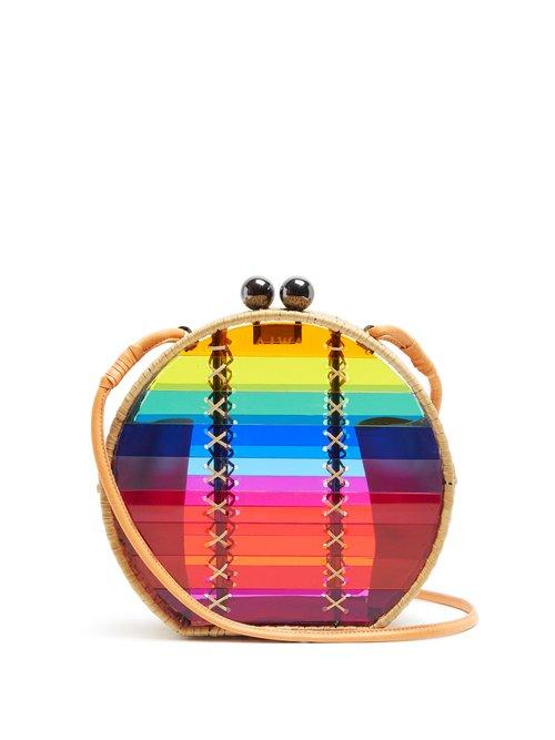 Matchesfashion.com Wai Wai - Jabuticaba Striped Acrylic And Rattan Bag - Womens - Multi