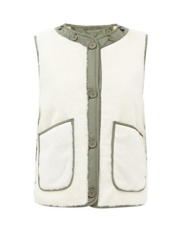 Marfa Stance - Reversible Cotton-blend & Padded-shell Gilet - Womens - Yellow White