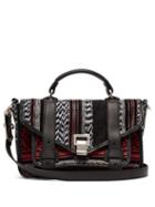 Matchesfashion.com Proenza Schouler - Ps1 Woven Cross Body Bag - Womens - Black White