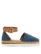 Matchesfashion.com See By Chlo - Raised Sole Suede Espadrilles - Womens - Navy